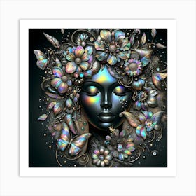 Holographic Woman 1 Art Print