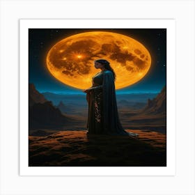 Woman Of The Moon Art Print