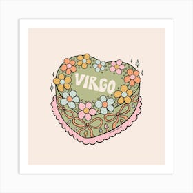 Virgo Heart Cake Art Print