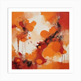 Abstract Orange Painting art print 1 Art Print