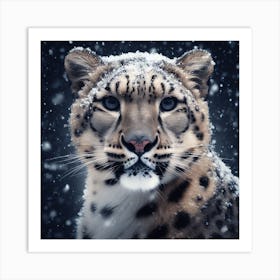 Snow Leopard Art Print