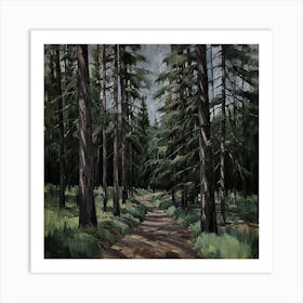 Path Through The Pines Art Print