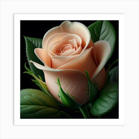 Peach Rose Poster