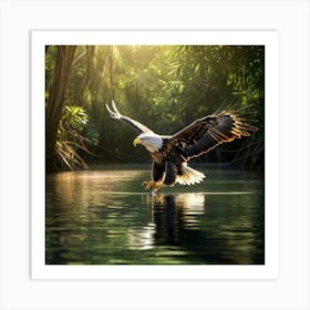 Bald Eagle In Flight Art Print