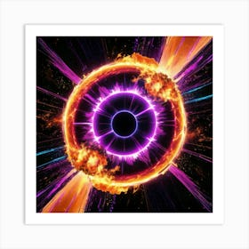 Plasma Explosion Glitch Art 20 Art Print