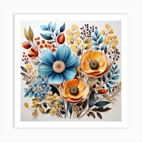 Paper Flowers 7 Art Print