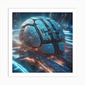 Futuristic Brain 34 Art Print