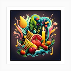 Fruit And Vegetables Art Print