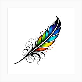 Feather Tattoo 11 Art Print