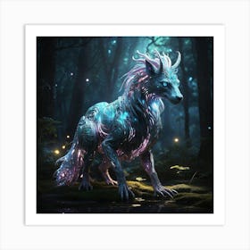 Wolf In The Forest Art Print