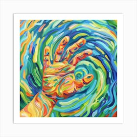 Hand In The Water 1 Art Print