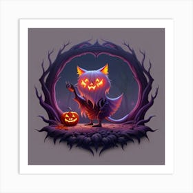 Halloween Cat 1 Art Print