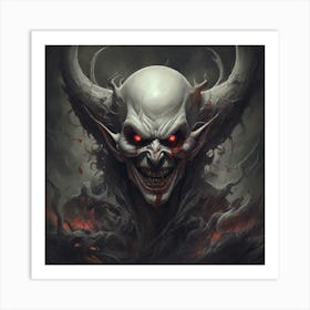 Demon Head 4 Art Print