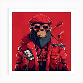 Gangster Ape Art Print