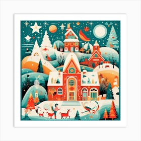 Christmas Village 19 Art Print