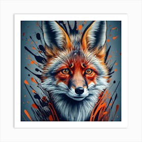 Fox Painting Art Print