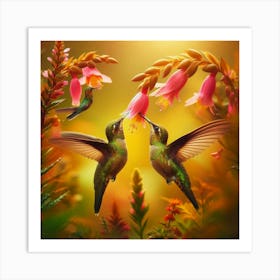 Hummingbirds Art Print