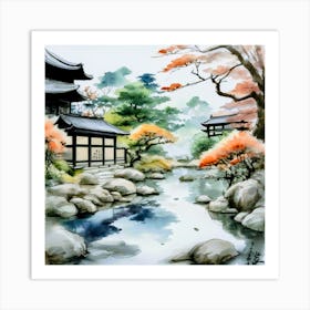 Japanese Garden 1 Art Print