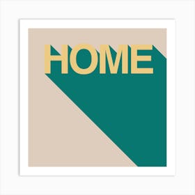 Retro Home (Pink/Green) Art Print