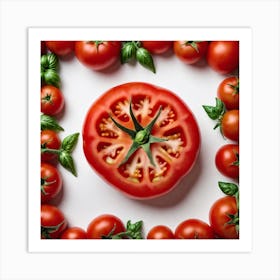Tomatoes In A Frame 8 Art Print
