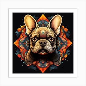 Frenchie Mandala Art By Csaba Fikker 010 Art Print