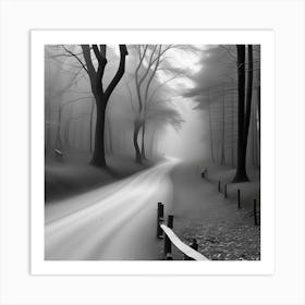 Road In The Fog Art Print