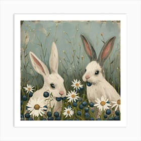 Bunnies Fairycore Painting 3 Art Print