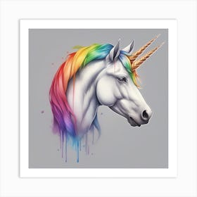 Unicorn Head Art Print