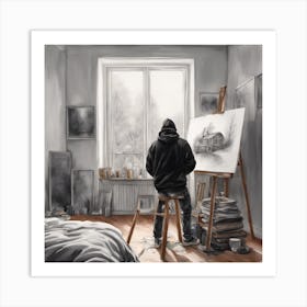 Artist In A Room Art Print