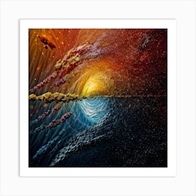 Colliding Worlds - Space explosion Art Print
