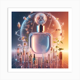 Futuristic Perfume Bottle Art Print