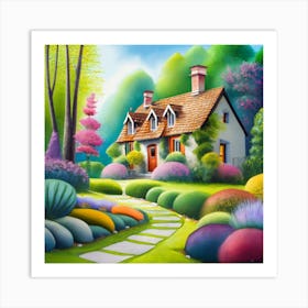 House In The Garden2 Art Print