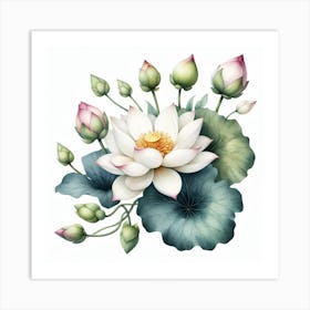 Lotuses 8 Art Print