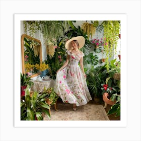 Floral Elegance Nature Inspired Indoor Haven (2) Art Print