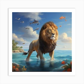 Lion Of The Sea Art Print