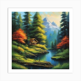 Cabin In The Woods 6 Art Print