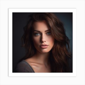 Portrait Of A Beautiful Woman 1 Art Print