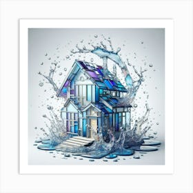 House In Water 1 Art Print