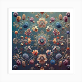 Psychedelic Flowers Art Print