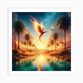 Phoenix In The Desert paintings art print Art Print