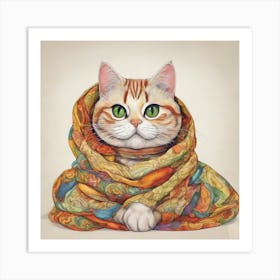 Purrito Animal Poster Pet art cute Art Print