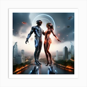 Futuristic Couple 72 Art Print