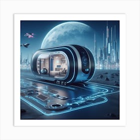 Futuristic Spaceship 4 Art Print