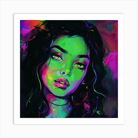 Psychedelic Girl Art Print