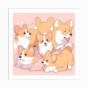 Corgi 15 Art Print