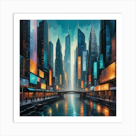 Futuristic Cityscape 12 Art Print