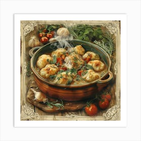 Chicken And Dumplings 1 Art Print