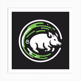 Pig Logo 2 Art Print