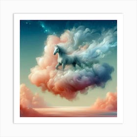 Unicorn In The Clouds 5 Art Print