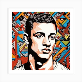 Ronaldo Vs Ajax Art Print